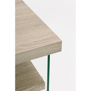 Escritorio bilbao de madera y vidrio templado 120x50x76h cm