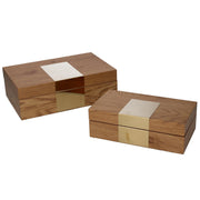 Caja madera marrón rectangular 1-2 cm31x20h10