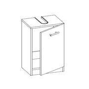 Mueble bajo Solo11 puerta reversible blanca