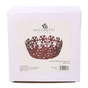 Cesta de metal roja copo de nieve redondacm ø20h7