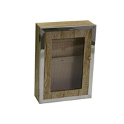 Llavero puerta madera titanio rectangular 6p cm20x28x8