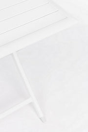 Mesa de exterior plegable en aluminio ELIN Blanco 70x70x h71 cm