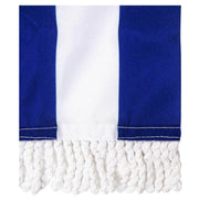 Toldo para balcón rayas azules y blancas 140 x 300 cm