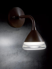 Lámpara de pared de aluminio fundido, difusor de acrílico, 20W, 1955 lúmenes, luz natural tortora