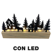 Árbol metal led negro cm20x4h11