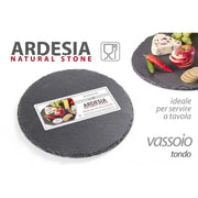 x24 Vassoio piatto in ardesia tondo cm 20 casa pub o ristoranti