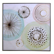 Cuadro abstracto en colores pastel cm 82 x 82 xh 4,5