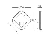 Aplique de pared led 20W 4000K grafito linea quasar