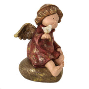 Ángel resina oro cm15,5x15h22