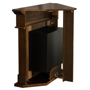 Bioetanol chimenea de bioetana desde el suelo en la esquina Ford Brown L110 x P45 x H100