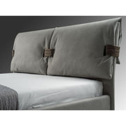 Cama doble contenedor Grenoble en ecopiel gris