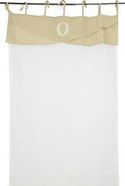 Cortina blanca con volante beige cu-2092 cm. 140x260