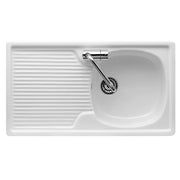 Cerámica construida -en fregadero con 1 bandeja 80 x 45