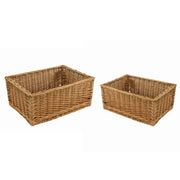Cajón mimbre 1-2 natural rectangular cm47x37h22