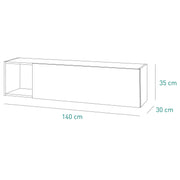 Unidad de pared Vittoria con 1 puerta y 1 compartimento