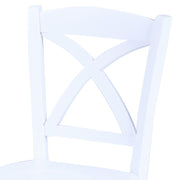 Silla en madera de haya blanca asiento en contrachapado 45x45xh.89 cm