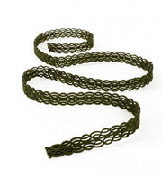 Decoración de fieltro verde 12x150cm