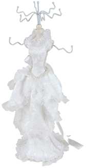 Maniquí vestido largo blanco ca-5233 cm. 15 x 10 h 37