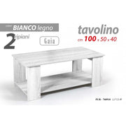 Mesa de centro blanca para salón cm 100 x 50 x 40 h