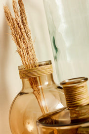 Florero Vt Rattan Rosa Antico H34,5