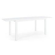 Mesa extensible 140-210x77 blanca en aluminio