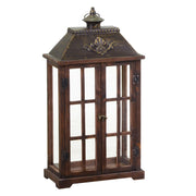 Farol rectangular madera marrón oscuro 1-3 cm40x24h85