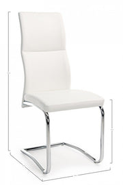 Silla de diseño en ecopiel blanca THELMA 44x58x h104 cm