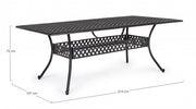 Mesa de exterior Ivrea rectangular antracita 107 x 213 cms