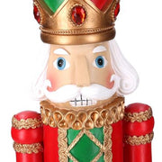 Soldado bufón rojo resina 14,5x14h49 cm