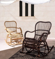 Sillón mecedora CASIMIRA en ratán natural 66x82x h88 cm