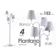 Plan de lámpara moderna 4 luces blancas 152 CM SHABBY Style