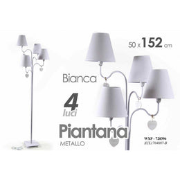 Plan de lámpara moderna 4 luces blancas 152 CM SHABBY Style