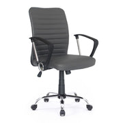 Sillón de oficina Asgar con base cromada gris tórtola