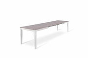 Mesa extensible blanco antracita 80 cm x 130-290 cm Alt. 76 cm