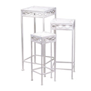 Aprilia cepillo blanco 1-3 poste de metal cuadrado cm29x29h70