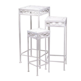 Aprilia cepillo blanco 1-3 poste de metal cuadrado cm29x29h70