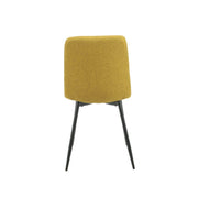 Silla Amarilla Acolchada con Costuras en Rombo L 43 x P 45 x A 91 cm