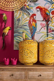 Linterna Eleonore en hierro amarillo