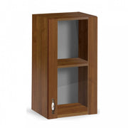 Mueble de cocina con 1 puerta de vitrina de nogal antiguo Cm 40x32xH 72