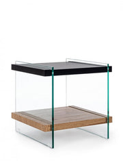 Mesita 2P Line Madera Negra 50X50