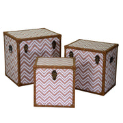 Baúl ecopiel marrón cuadrado 1-3 cm50x50h40