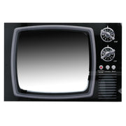 Espejo TV cristal rectangular negro cm60x40