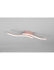 Diseño de luz de techo Varilla doble Led 4000k Route Rose Gold Trio Lighting