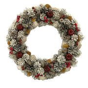 Corona nevada con manzanas ø45h8 cm