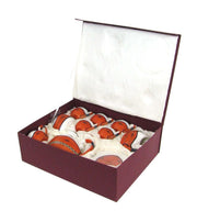 Taza de té con tetera y jarra de leche 9 piezas bambú naranja y cerámica