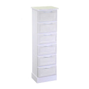 Mueble madera Liverpool 6 cajones blanco cm29x23h95