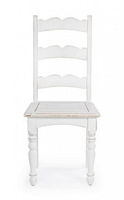 Silla de madera de estilo rústico blanco shabby