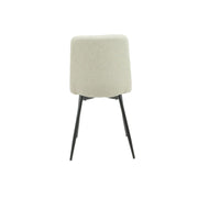 Silla Acolchada Beige con Costuras en Rombo 43x45x91 cm