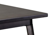 Mesa moderna con tapa de hierro marrón cm 80 x 160 xh 76