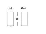 Aplique de pared 6W + 6W Led 4000K sirio caffe 'line